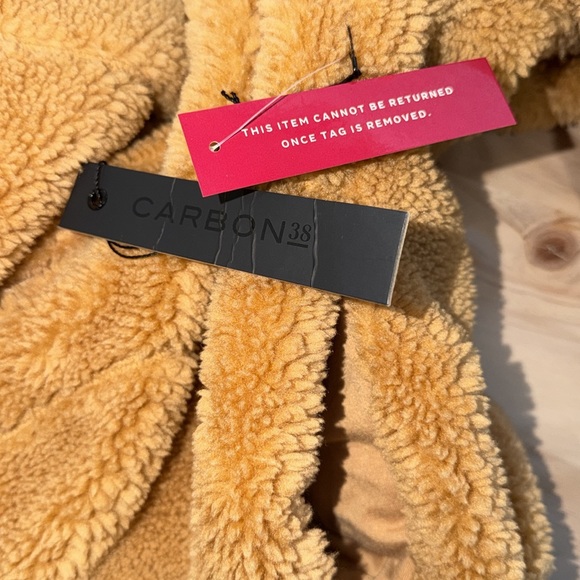 Carbon38 Teddy Zip Up Jacket With Hood, S - Picture 10 of 10